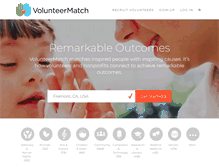 Tablet Screenshot of getinvolved.volunteermatch.org